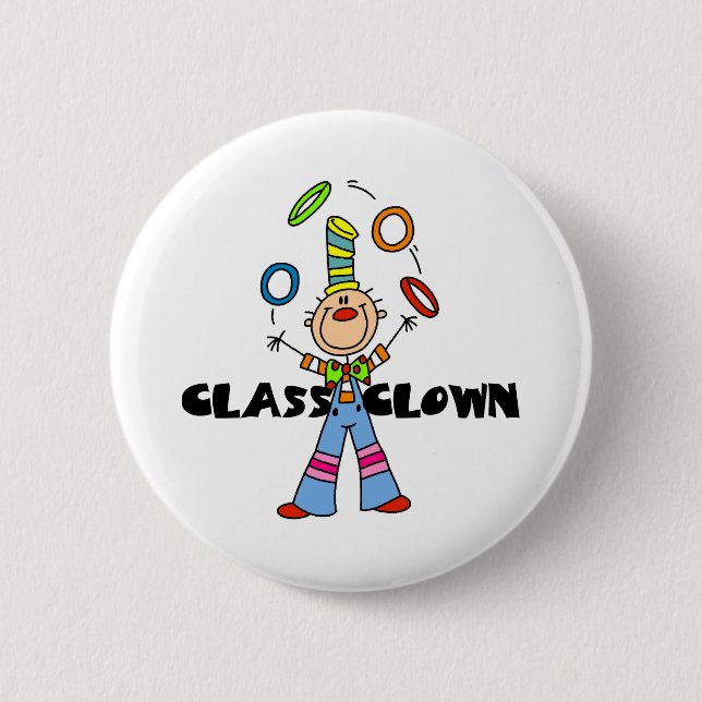 Class Clown 6 Cm Round Badge (Front)