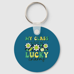Class is full of lucky charms st patricks day key ring