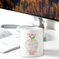 class names teacher thank you apple word art