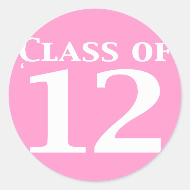 Class of 12 Gifts Classic Round Sticker (Front)