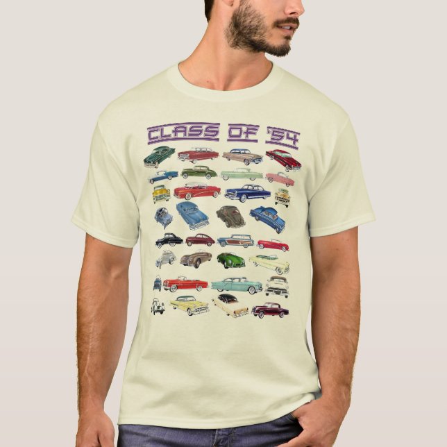 Class of 1954 cars classics T-Shirt (Front)