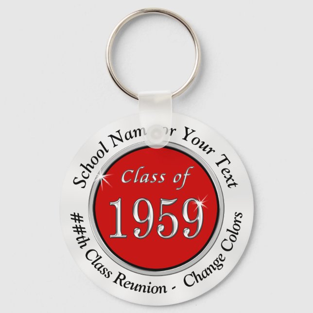 Class of 1959 Cheap Class Reunion Gift Ideas Key Ring (Front)