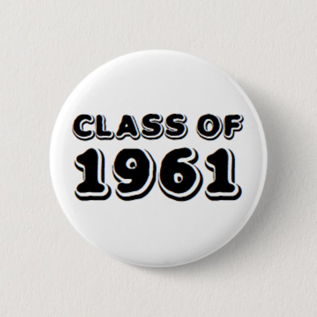 class of 1961 6 cm round badge (Front)
