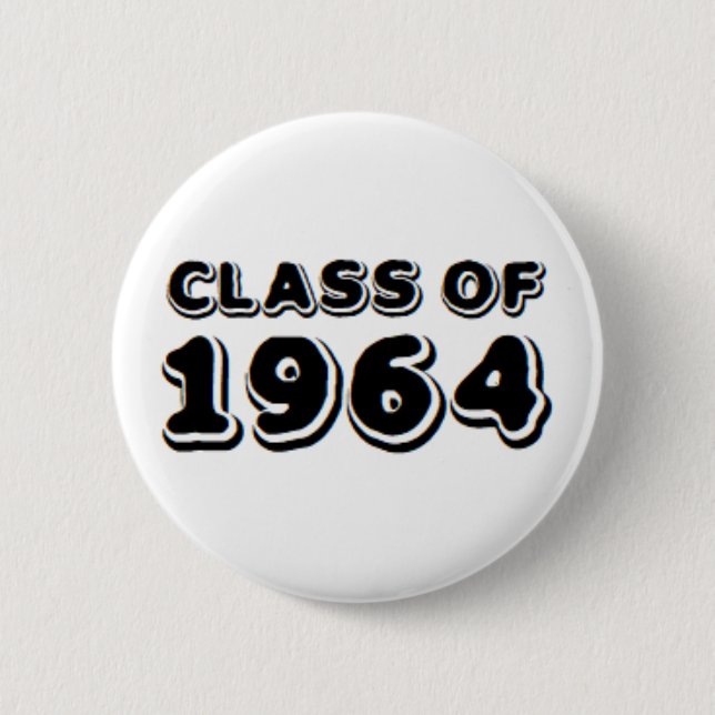 class of 1964 6 cm round badge (Front)