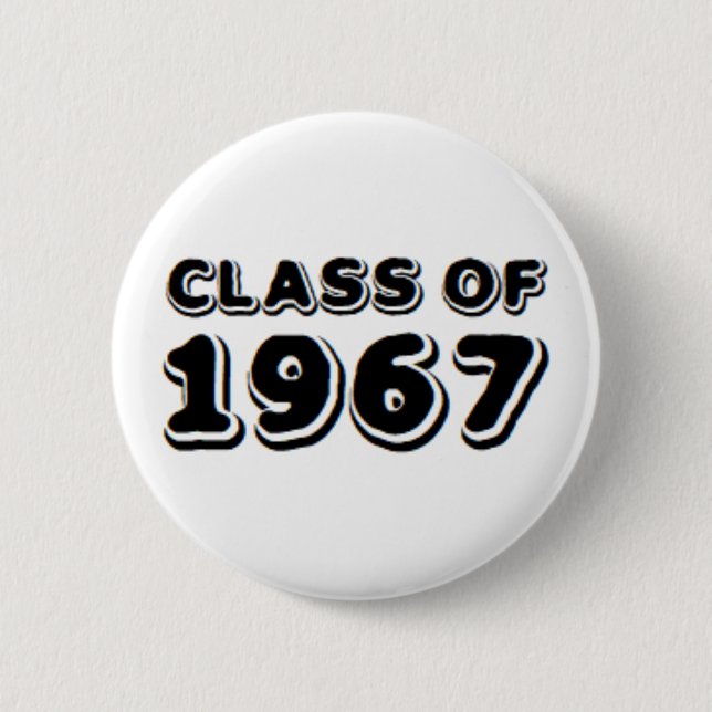 class of 1967 6 cm round badge (Front)