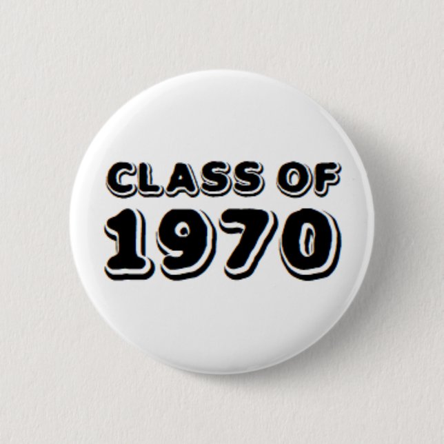 class of 1970 6 cm round badge (Front)