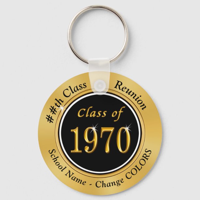 Class of 1970 Gifts, 55th Class Reunion Favour Key Ring (Front)