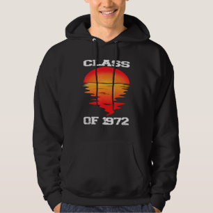 Class Of 1972 High School Retro Sunset 50th Reuni Hoodie