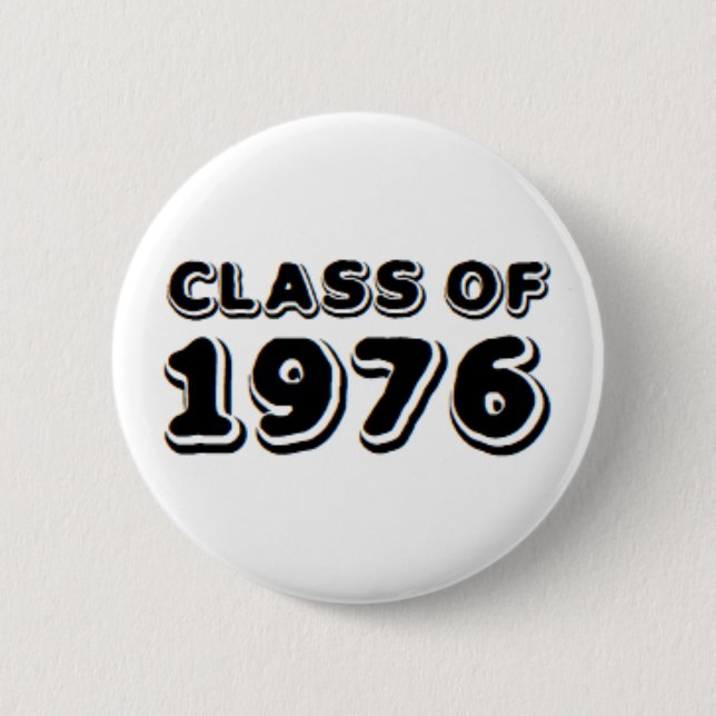 class of 1976 6 cm round badge (Front)