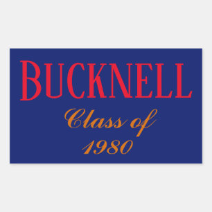class of 1980 rectangular sticker