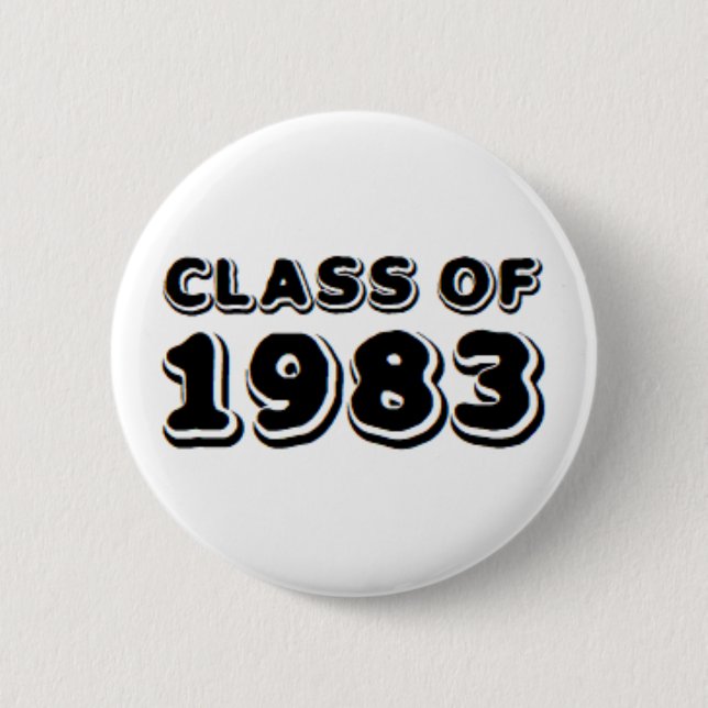 class of 1983 6 cm round badge (Front)