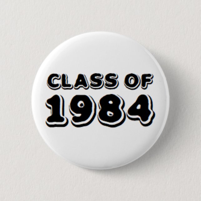 class of 1984 6 cm round badge (Front)