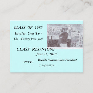 CLASS OF 1985, Invites You To :, ...