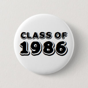 class of 1986 6 cm round badge