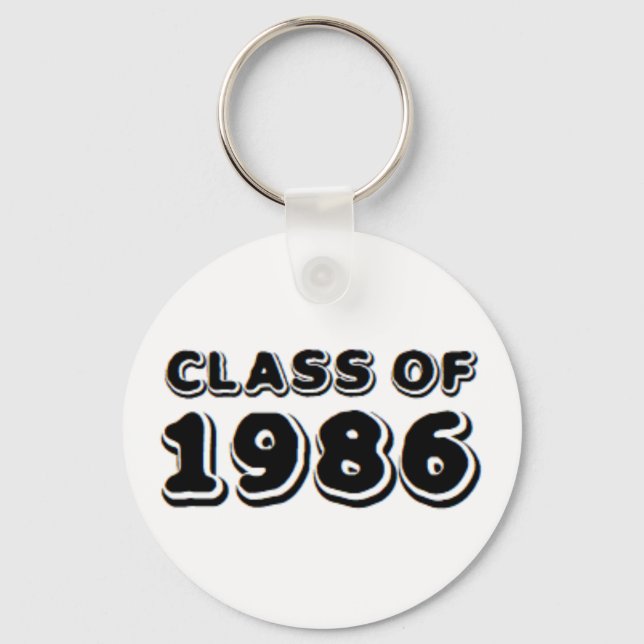 class of 1986 key ring (Front)