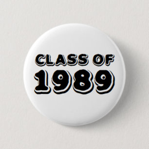 class of 1989 6 cm round badge