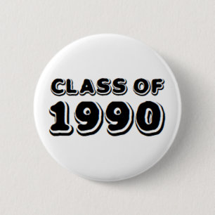 class of 1990 6 cm round badge