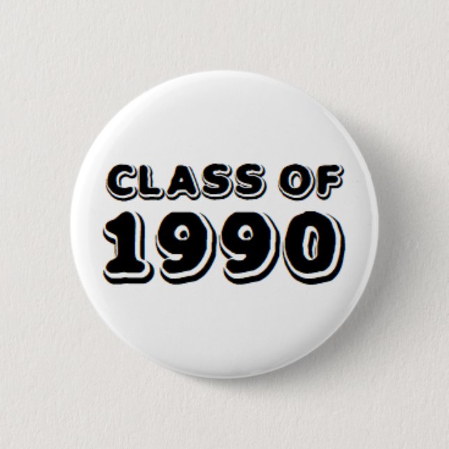 class of 1990 6 cm round badge (Front)
