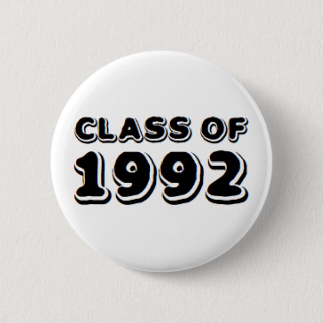 class of 1992 6 cm round badge (Front)