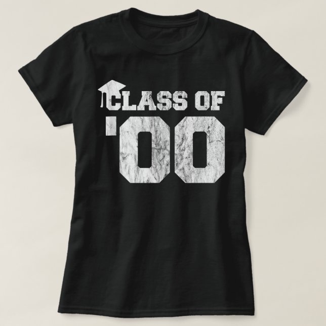 Class of 2000 High School Class Senior Reunion Gif T-Shirt (Design Front)