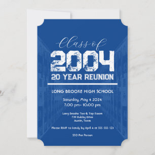 Class of 2004 20 Year High School Reunion 1 Event Invitation