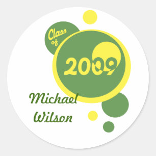 Class of 2009 Bubbles Classic Round Sticker