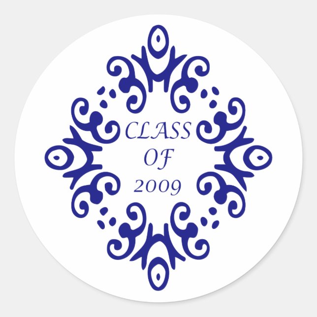 CLASS OF 2009 CLASSIC ROUND STICKER (Front)