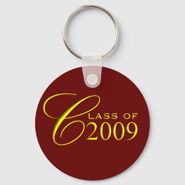 Class of 2009 Garnet and Gold Graduation Key Ring (Front)