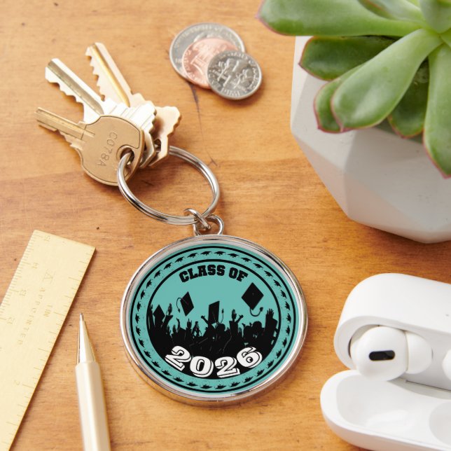 Class of 2009 Keychain You Choose BkGrd/Year/colou (Desk)