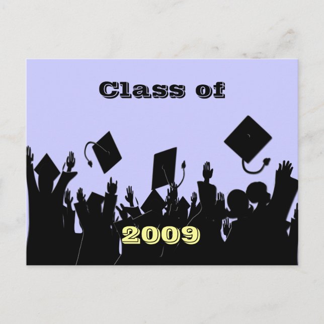 Class of 2009 Postcard You Choose BkGrd/Year/colou (Front)