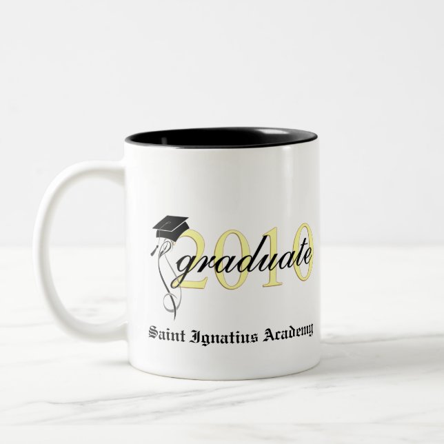Class of 2010 - Custom Name Graduation Gift Mugs (Left)