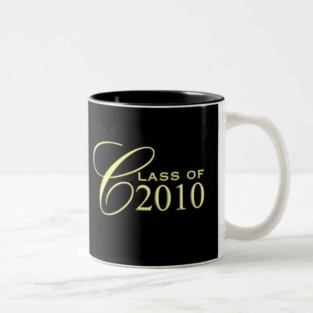 Class of 2010 Graduation Gift Mugs - Black Gold (Right)