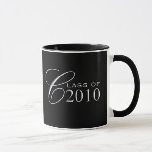 Class of 2010 Graduation Gift Mugs - Black Silver