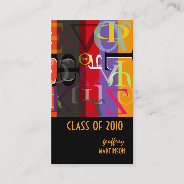 Class of 2010 /Greek life calling cards (Front)