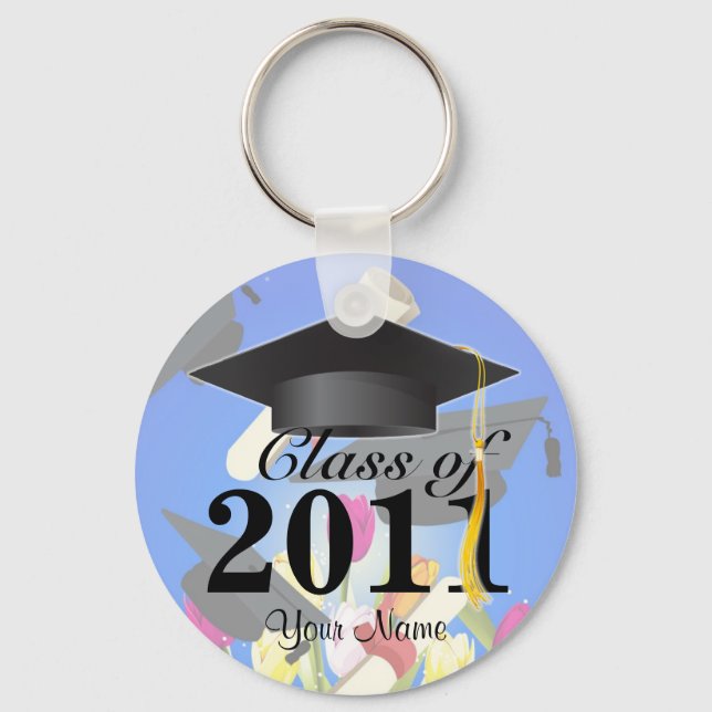Class of 2011 Graduation Key-Chain blue Key Ring (Front)