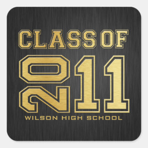 Class of 2011 Graduation Stickers (black/ gold)