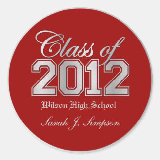 Class of 2011 Red and Silver Stickers