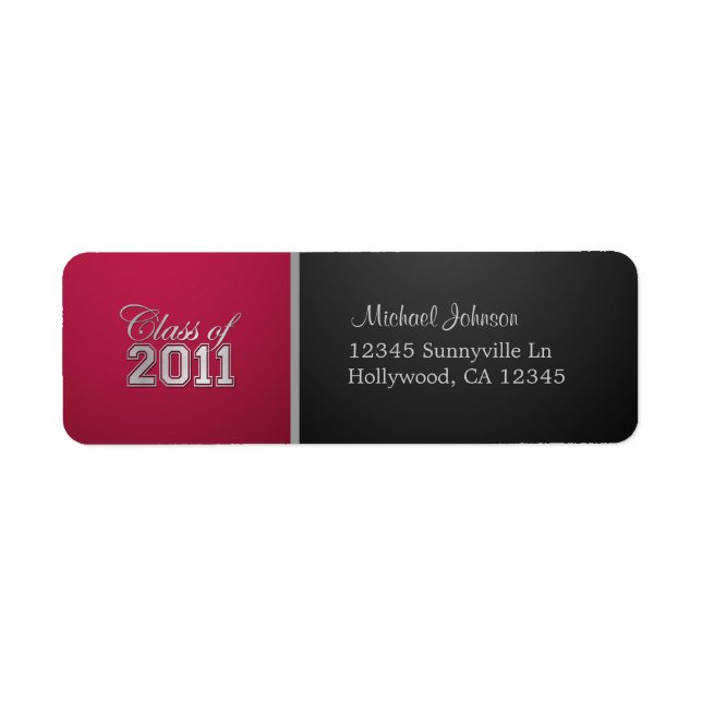 Class of 2011 Return Address Label (Front)