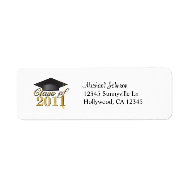 Class of 2011 Return Address Label (Front)