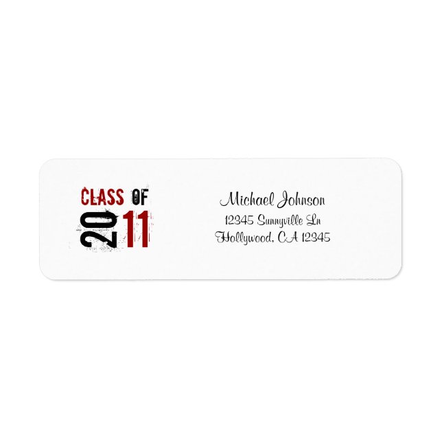 Class of 2011 Return Address Label (Front)