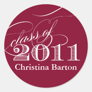 Class of 2011 Sticker- Customise it! Classic Round Sticker