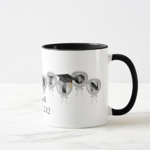 Class of 2012 Balloons with grad Caps Graduation Mug