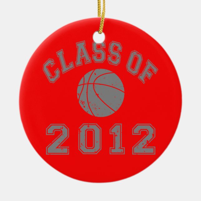 Class Of 2012 Basketball - Grey 2 Ceramic Ornament (Front)