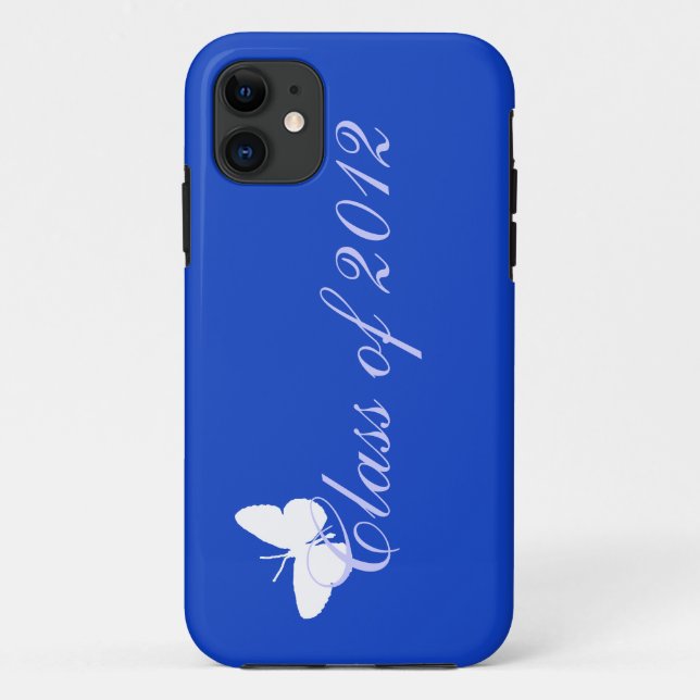 Class of 2012 - Blue Butterfly Case-Mate iPhone Case (Back)