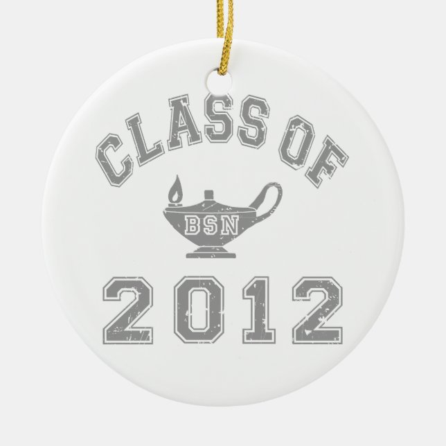 Class Of 2012 BSN - Grey Ceramic Ornament (Front)