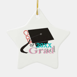 Class of 2012 Grad Graduation cap custom ornaments