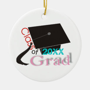 Class of 2012 Grad Graduation cap custom ornaments