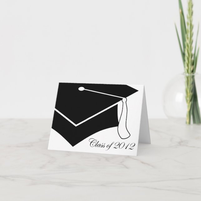 class of 2012 graduation cap thank you card (Front)