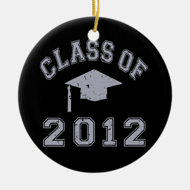 Class Of 2012 Graduation - Grey 2 Ceramic Ornament (Front)