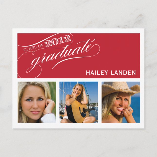 Class of 2012 Graduation Invitation Postcard (Front)